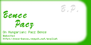 bence pacz business card